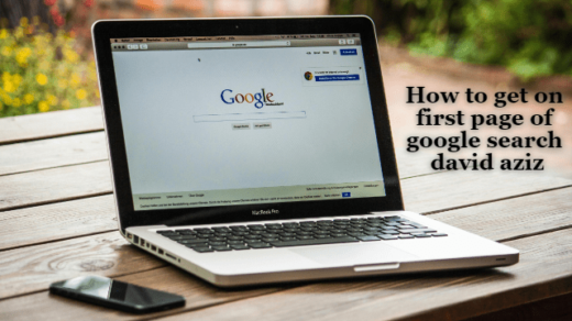 how to get on first page of google search david aziz